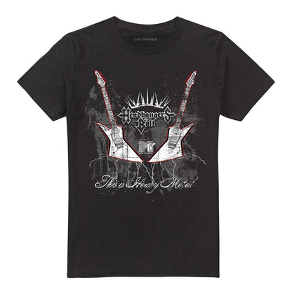 Black - Front - MTV Unisex Adult Headbangers Ball Guitars T-Shirt