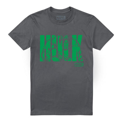 Charcoal - Front - Hulk Unisex Adult Text T-Shirt