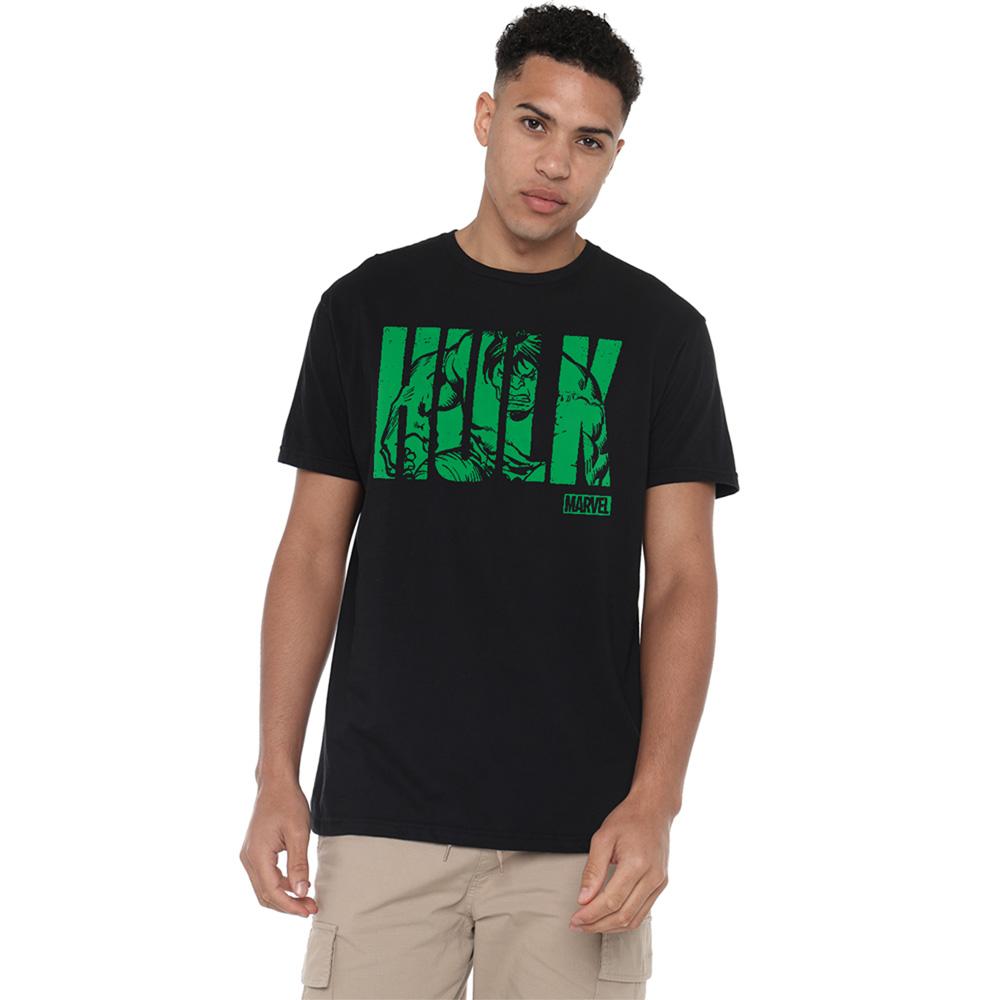 Black - Back - Hulk Unisex Adult Text T-Shirt
