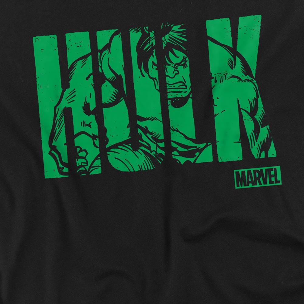 Black - Side - Hulk Unisex Adult Text T-Shirt