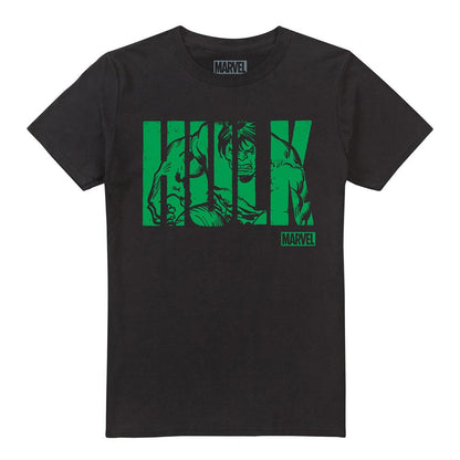 Black - Front - Hulk Unisex Adult Text T-Shirt