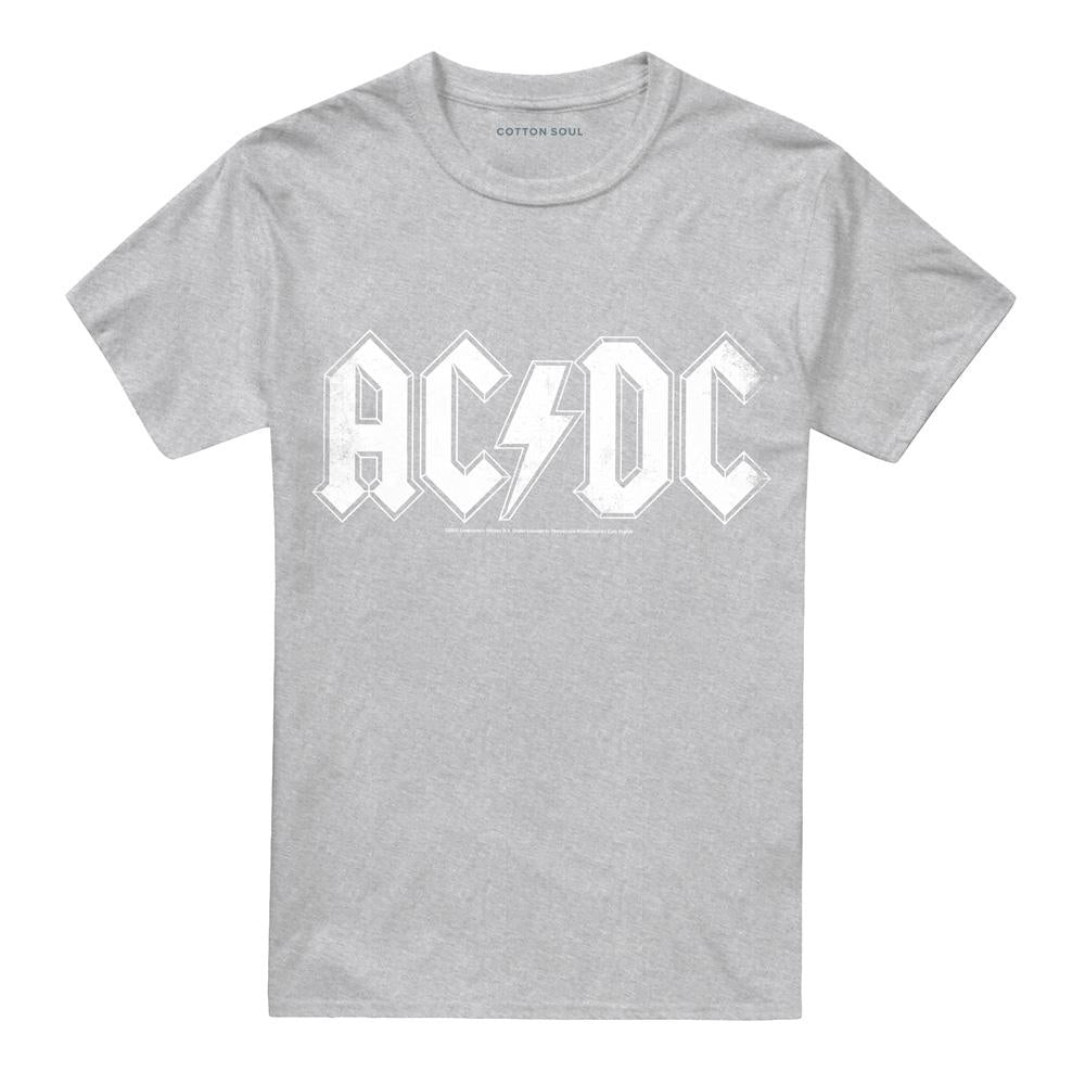 Athletic Heather - Front - AC-DC Unisex Adult Logo T-Shirt