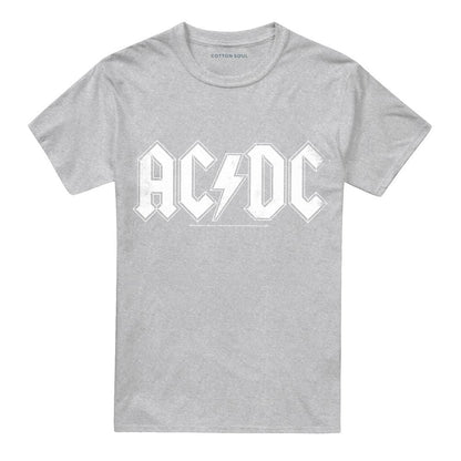 Athletic Heather - Front - AC-DC Unisex Adult Logo T-Shirt