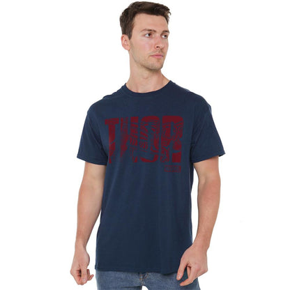 Navy - Back - Thor Unisex Adult Text T-Shirt