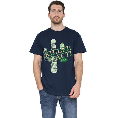 Navy - Back - Hey Dude Unisex Adult Killer Cacti T-Shirt