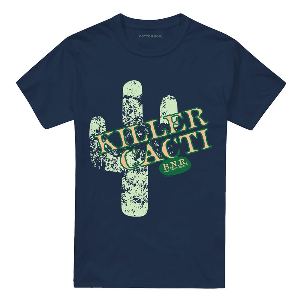 Navy - Front - Hey Dude Unisex Adult Killer Cacti T-Shirt