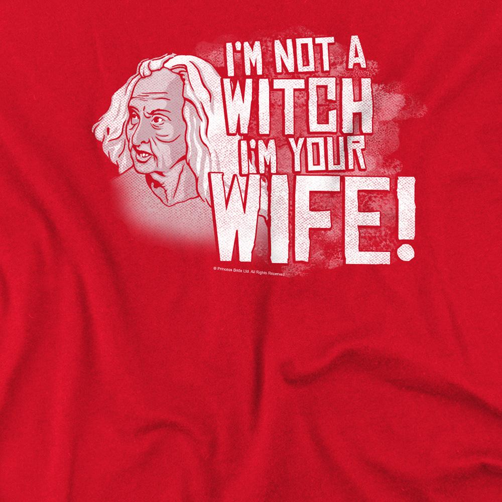 Red - Side - The Princess Bride Unisex Adult Not A Witch T-Shirt