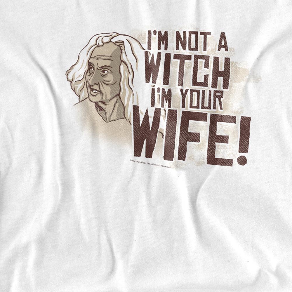 White - Side - The Princess Bride Unisex Adult Not A Witch T-Shirt