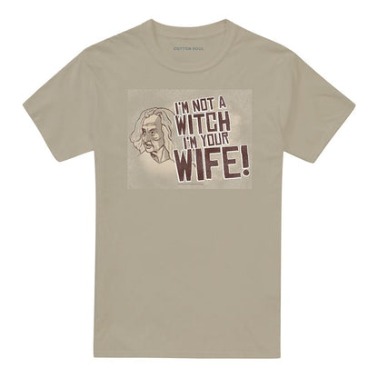 Sand - Front - The Princess Bride Unisex Adult Not A Witch T-Shirt