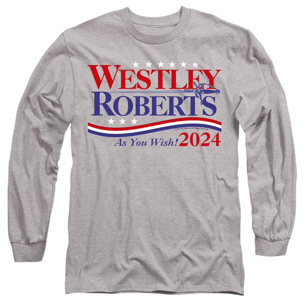 Athletic - Back - The Princess Bride Unisex Adult Westley Roberts For President As You Wish 2024 Long-Sleeved T-Shirt