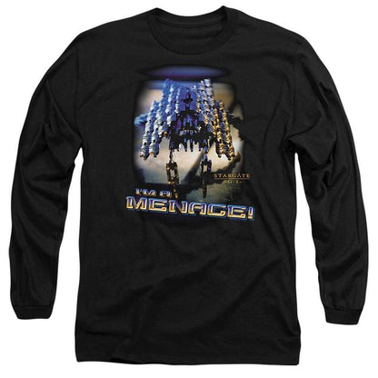 Black - Front - Stargate SG-1 Unisex Adult I´m A Menace Long-Sleeved T-Shirt