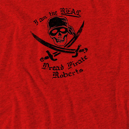Charcoal - Lifestyle - The Princess Bride Unisex Adult The Real Dread Pirate Roberts Printed Heather T-Shirt