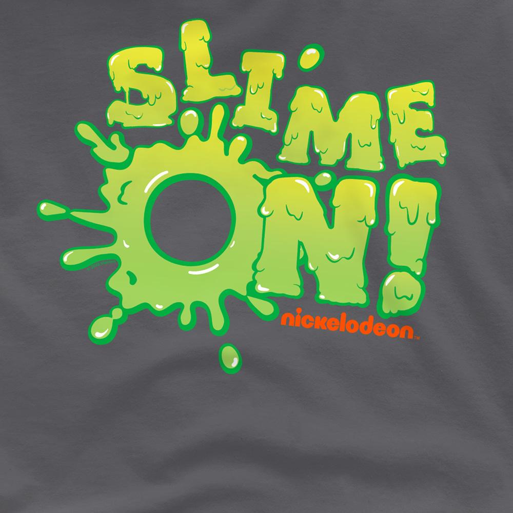 Charcoal - Side - Nickelodeon Unisex Adult Slime On T-Shirt