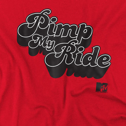 Red - Side - Pimp My Ride Unisex Adult Logo T-Shirt