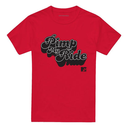Red - Front - Pimp My Ride Unisex Adult Logo T-Shirt
