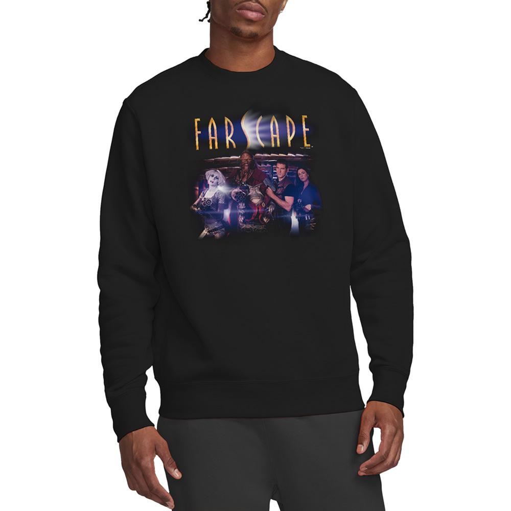 Black - Back - Farscape Unisex Adult Flarescape Sweatshirt