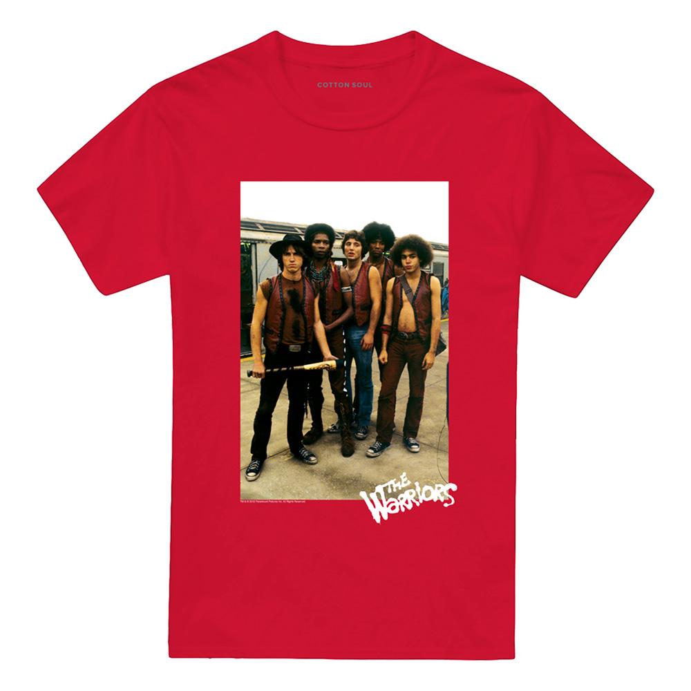 Red - Front - The Warriors Unisex Adult Old Film T-Shirt