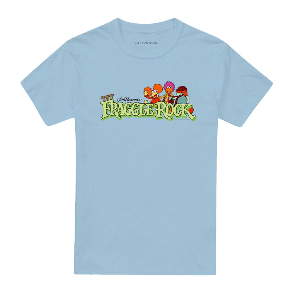 Light Blue - Front - Fraggle Rock Unisex Adult Leaf Logo T-Shirt