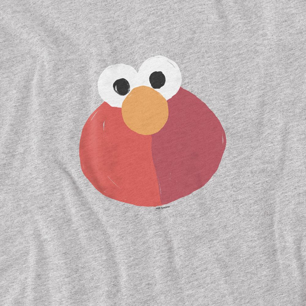 Athletic Heather - Side - Sesame Street Unisex Adult Elmo Smile T-Shirt