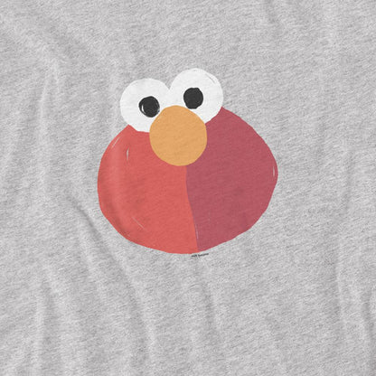 Athletic Heather - Side - Sesame Street Unisex Adult Elmo Smile T-Shirt