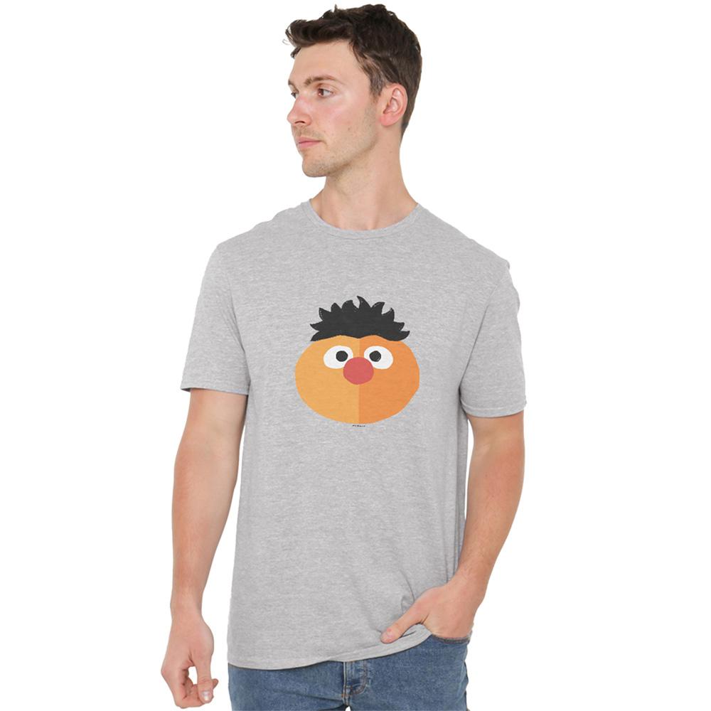 Athletic Heather - Back - Sesame Street Unisex Adult Ernie Expressions T-Shirt