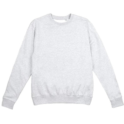 Sports Grey - Front - Cotton Soul Womens-Ladies Plain Crew Neck Sweatshirt