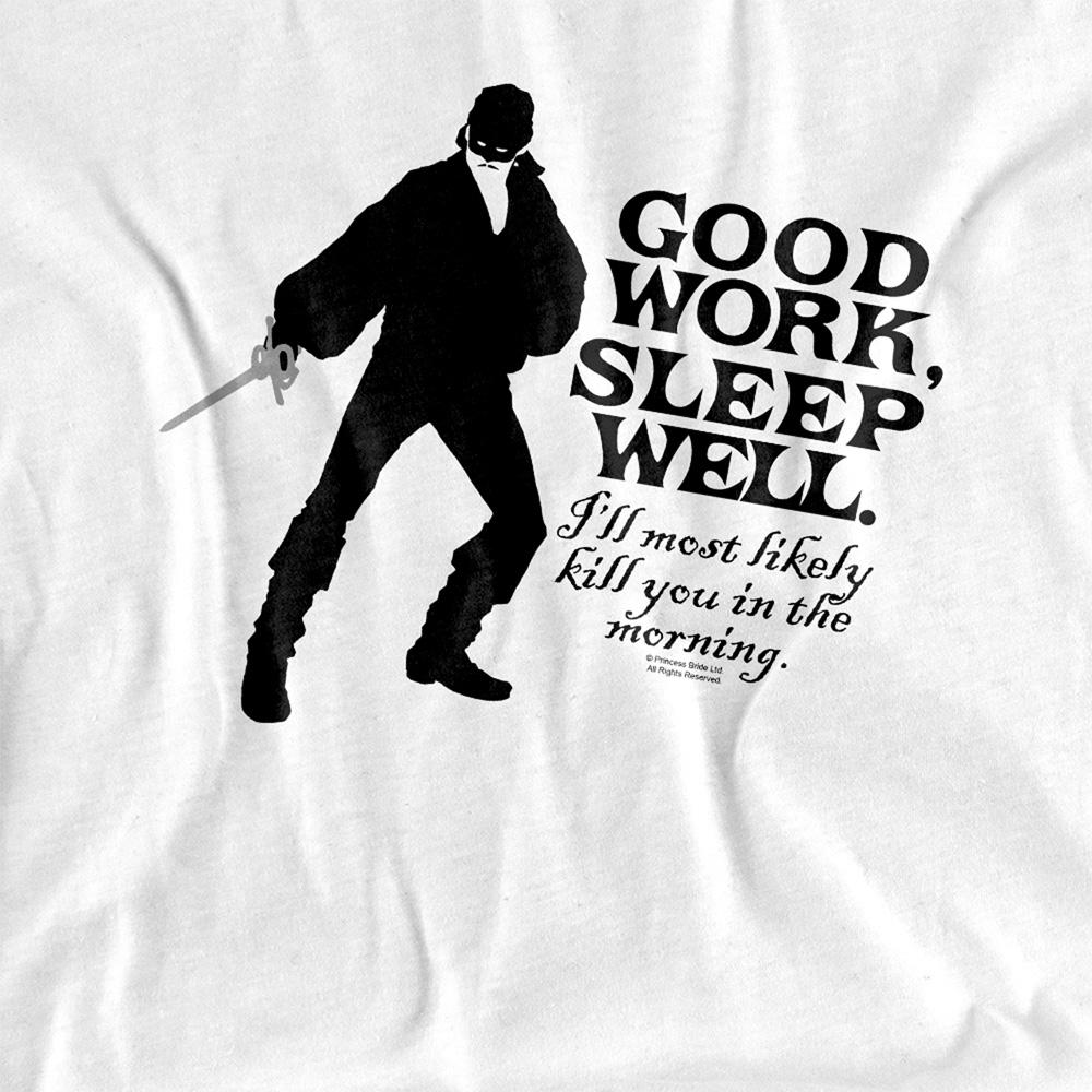 White - Side - The Princess Bride Unisex Adult Good Work T-Shirt