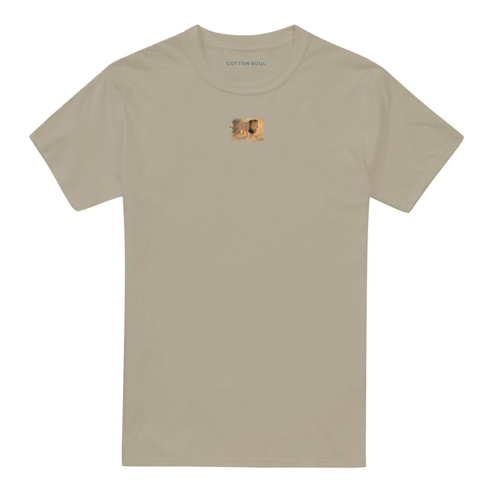 Sand - Front - Wildlife Unisex Adult Shumba In The Grass T-Shirt