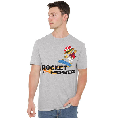 Athletic Heather - Back - Rocket Power Unisex Adult Otto´s Skateboard Tricks T-Shirt