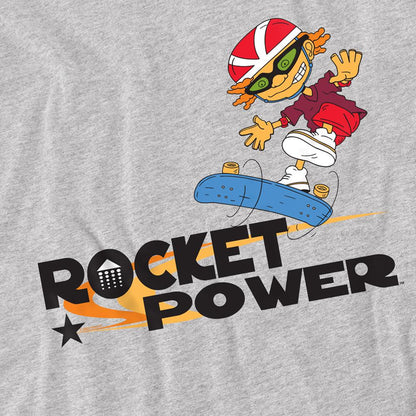 Athletic Heather - Side - Rocket Power Unisex Adult Otto´s Skateboard Tricks T-Shirt