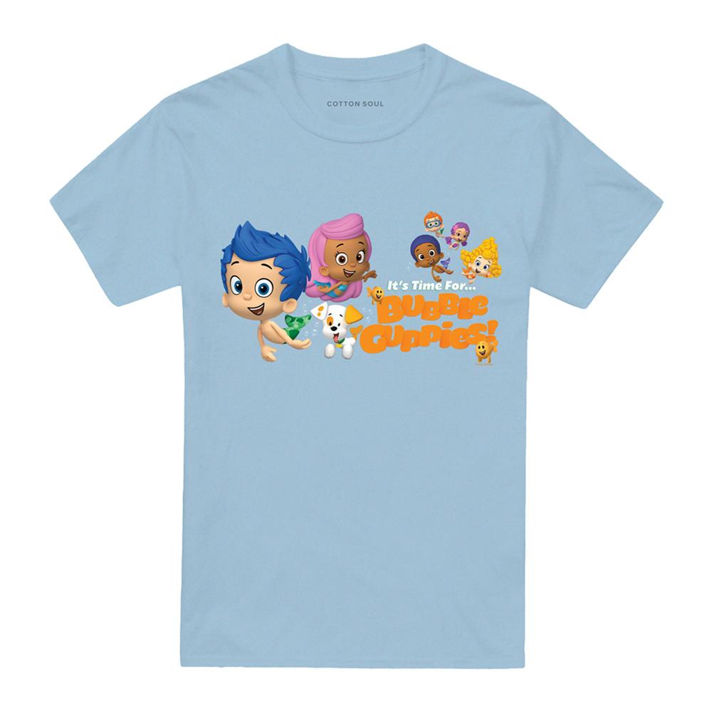 Light Blue - Front - Bubble Guppies Unisex Adult It´s Time T-Shirt