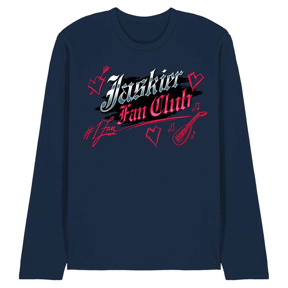 Navy - Front - The Witcher Unisex Adult Jaskier Fan Club Jaskier Long-Sleeved T-Shirt