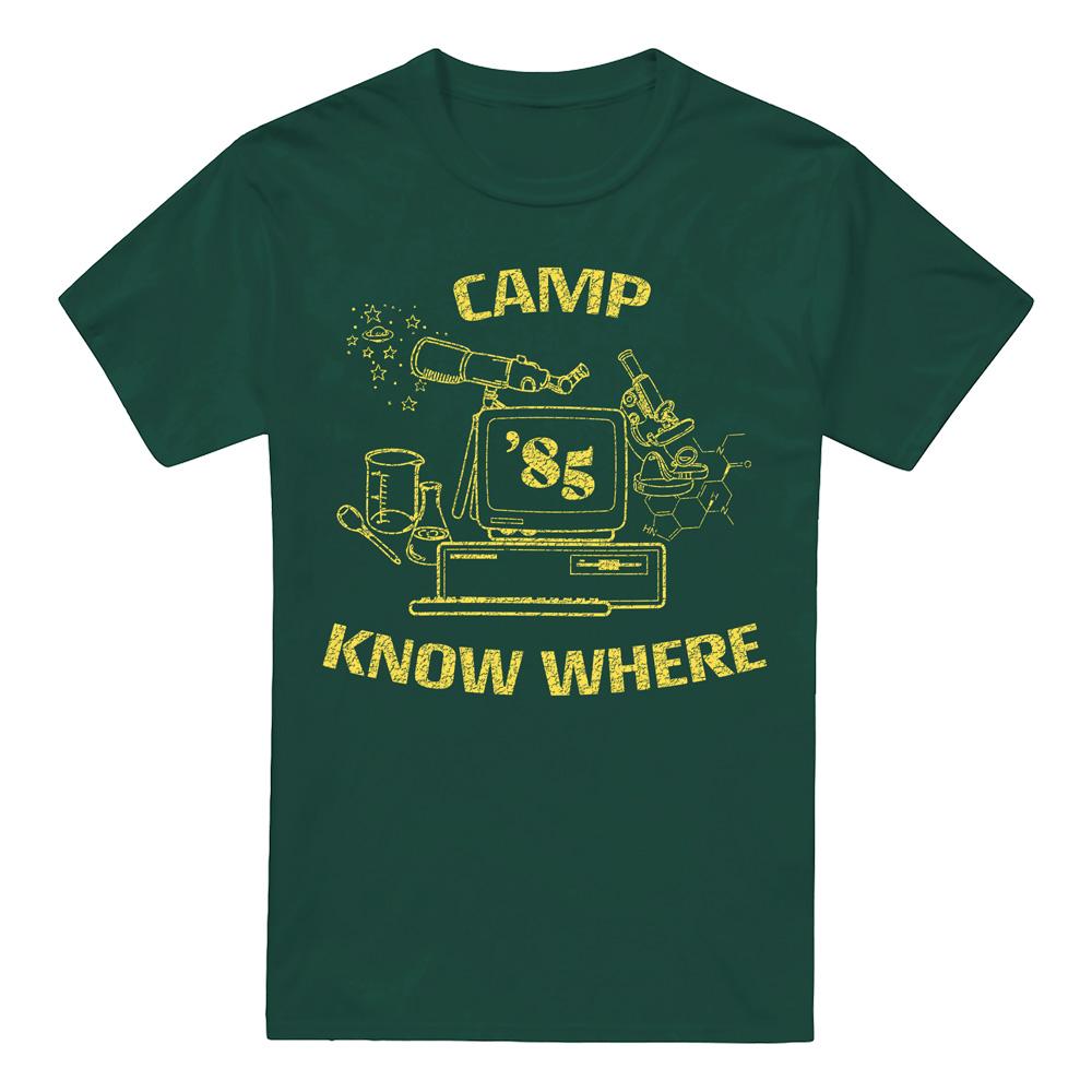 Hunter Green - Front - Stranger Things Mens Camp Know Where 1989 T-Shirt