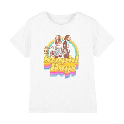 White - Front - Stranger Things Childrens-Kids Stupid Boys T-Shirt