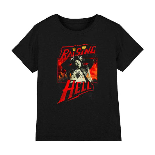 Black - Front - Stranger Things Childrens-Kids Raising Hell Eddie Munson T-Shirt