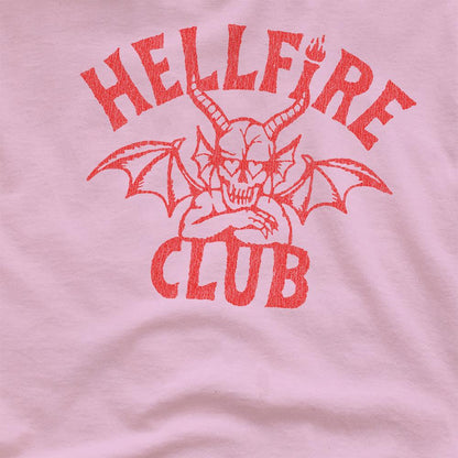 Pink - Side - Stranger Things Mens Hellfire Club Tonal Devil T-Shirt