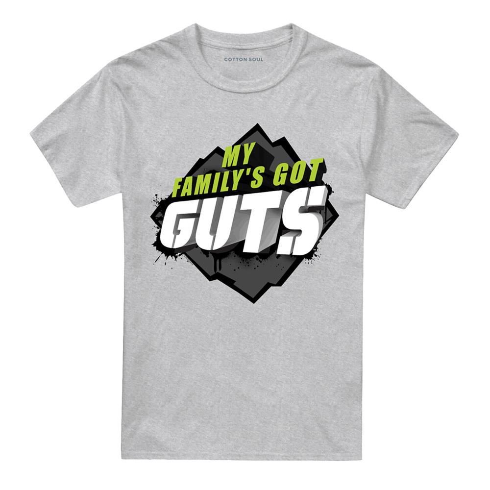 Athletic Heather - Front - My Familys Got Guts Unisex Adult For Light Logo T-Shirt