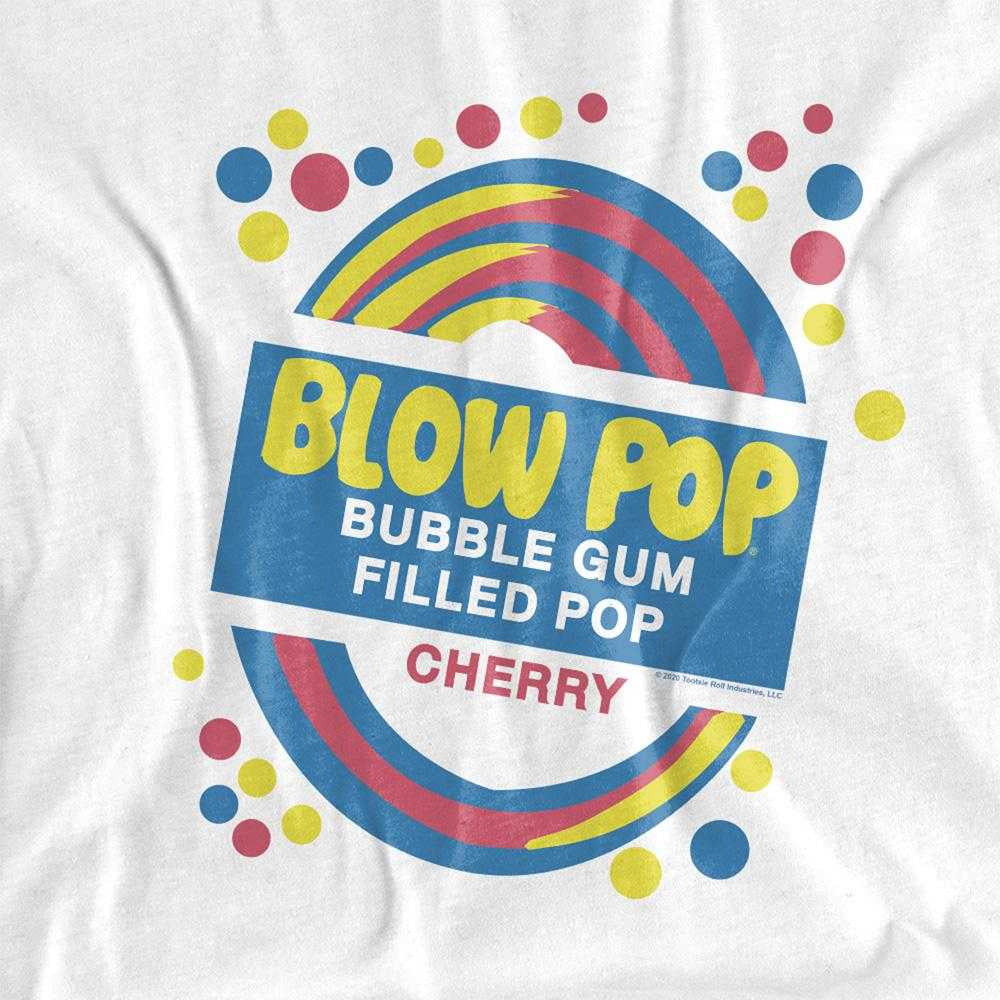 White - Side - Tootsie Roll Unisex Adult Blow Pop Ringer T-Shirt