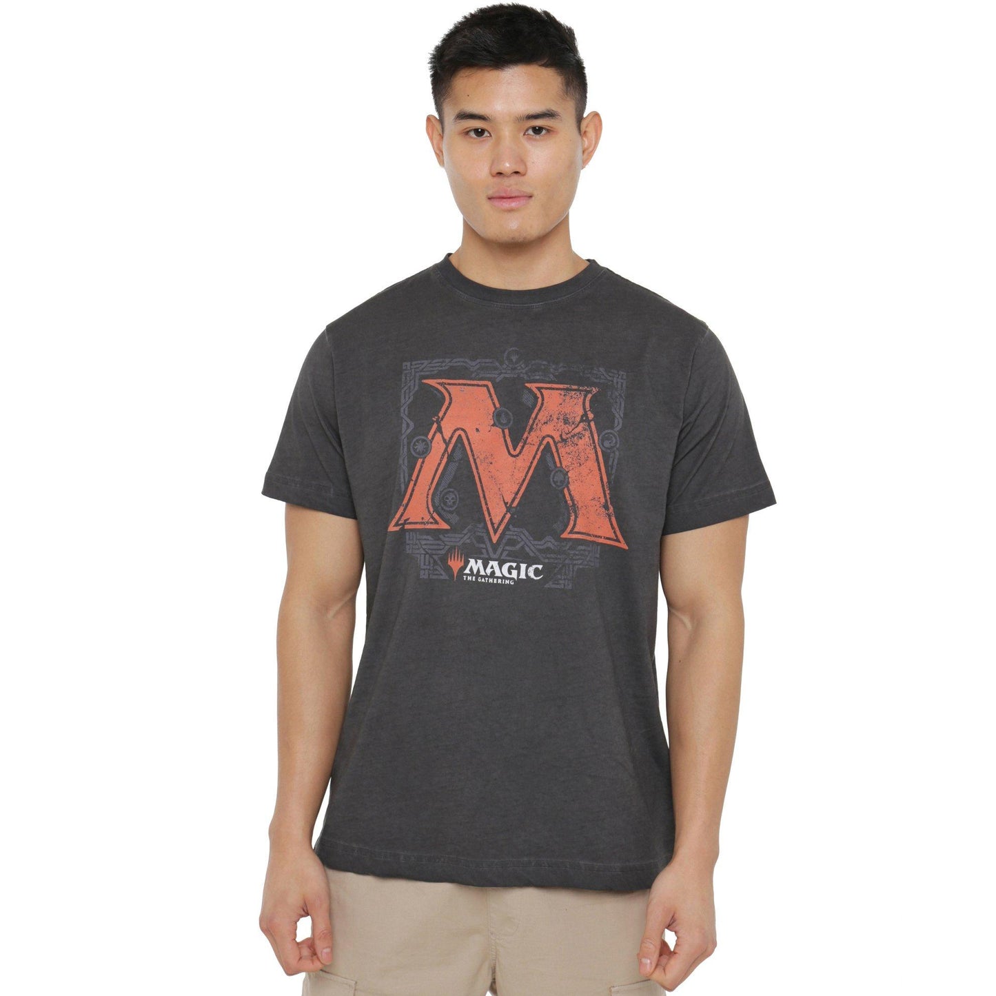 Black - Side - Magic The Gathering Mens Celtic Back Print Vintage Wash T-Shirt