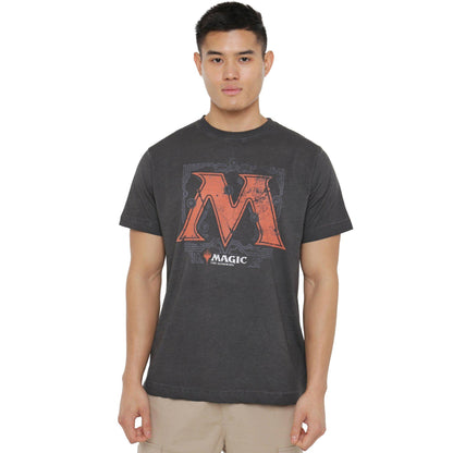 Black - Side - Magic The Gathering Mens Celtic Back Print Vintage Wash T-Shirt