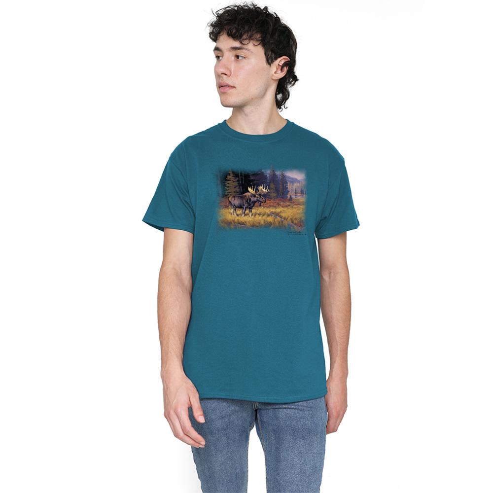 Slate - Back - Wild Wings Unisex Adult October Moose T-Shirt