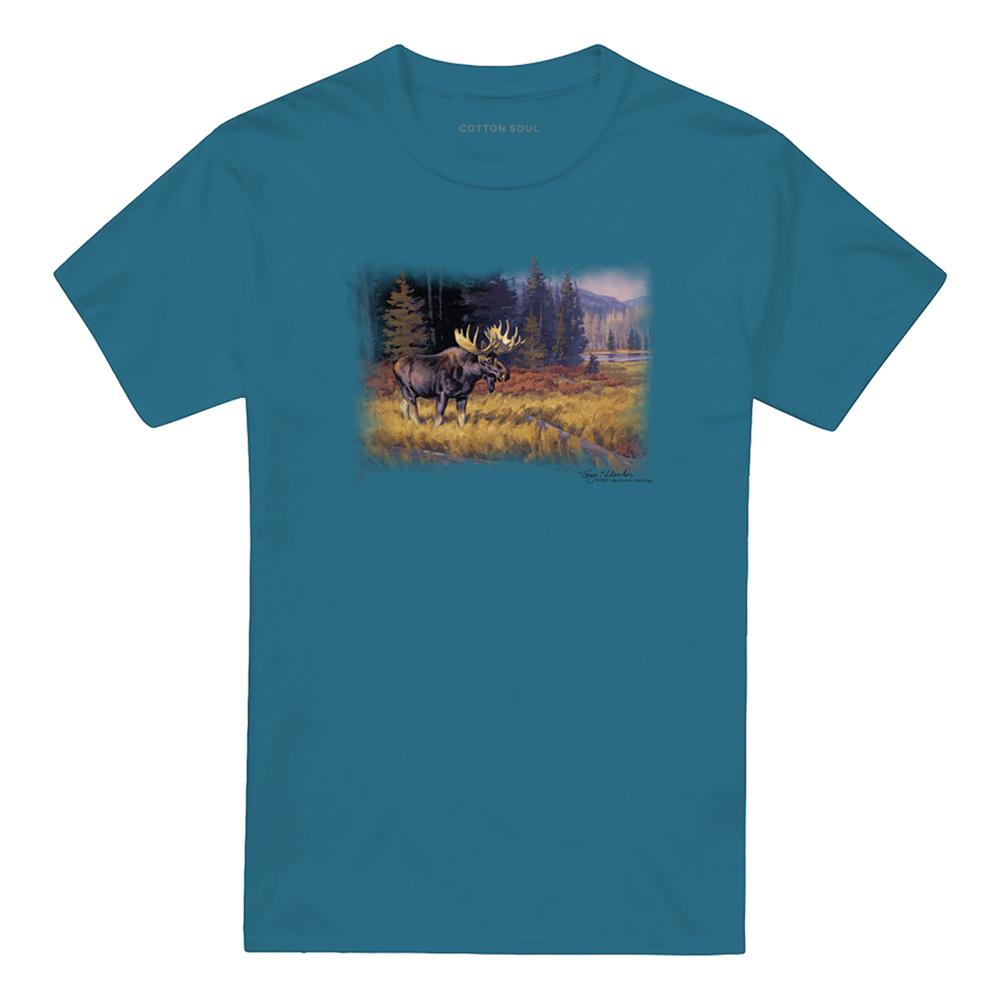 Slate - Front - Wild Wings Unisex Adult October Moose T-Shirt