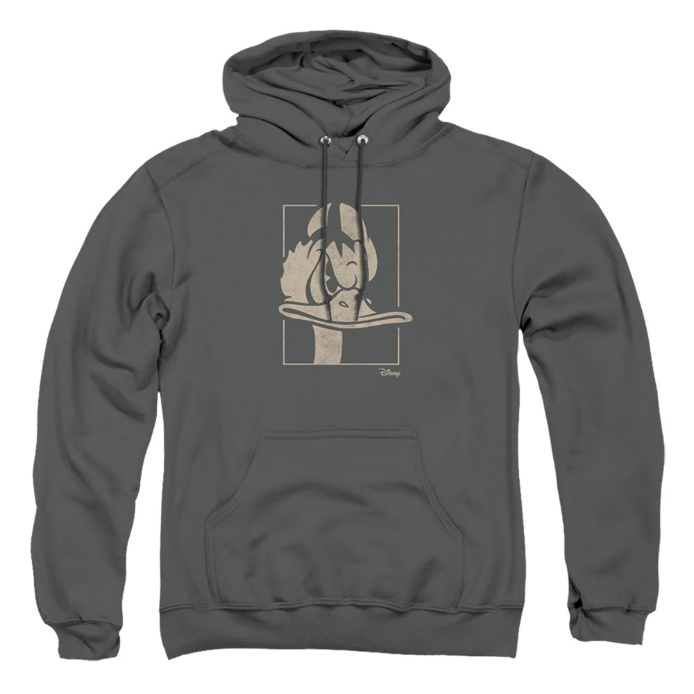 Charcoal - Front - Disney Mens Donald Duck Portrait Hoodie