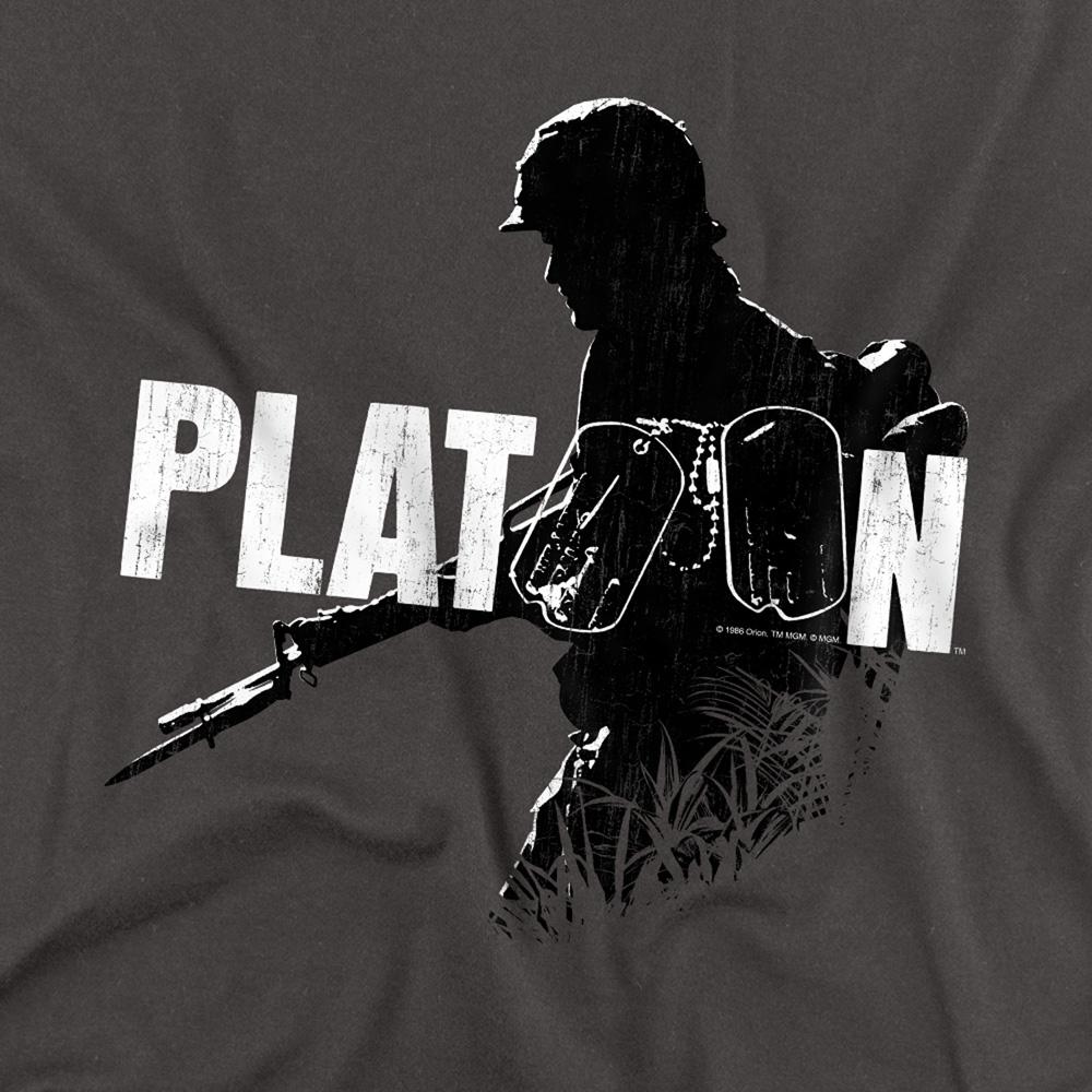 Charcoal - Side - Platoon Unisex Adult Shadow Of War Long-Sleeved T-Shirt