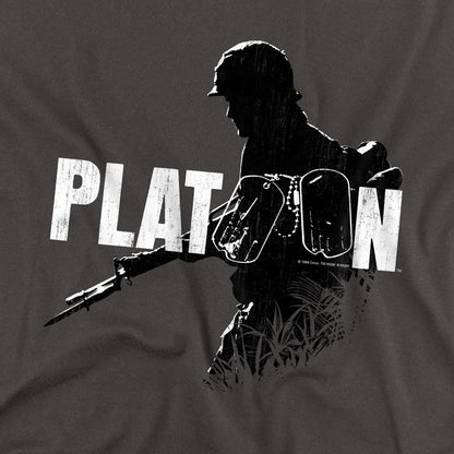 Charcoal - Side - Platoon Unisex Adult Shadow Of War Long-Sleeved T-Shirt