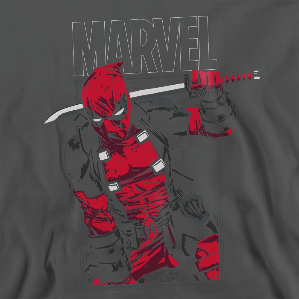 Charcoal - Side - Deadpool Unisex Adult Sword Sweatshirt