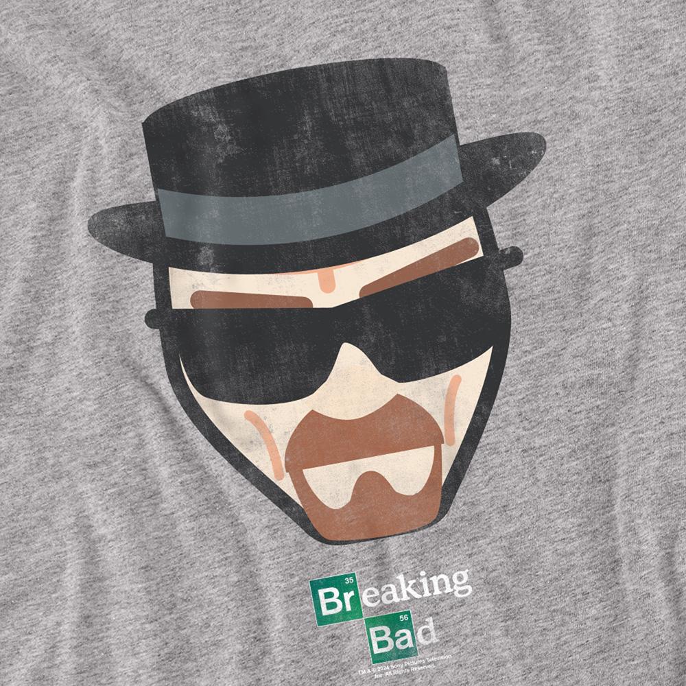 Athletic - Side - Breaking Bad Unisex Adult Heisenberg Face Long-Sleeved T-Shirt