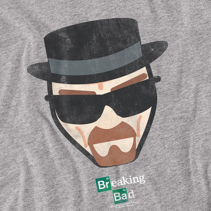 Athletic - Side - Breaking Bad Unisex Adult Heisenberg Face Long-Sleeved T-Shirt