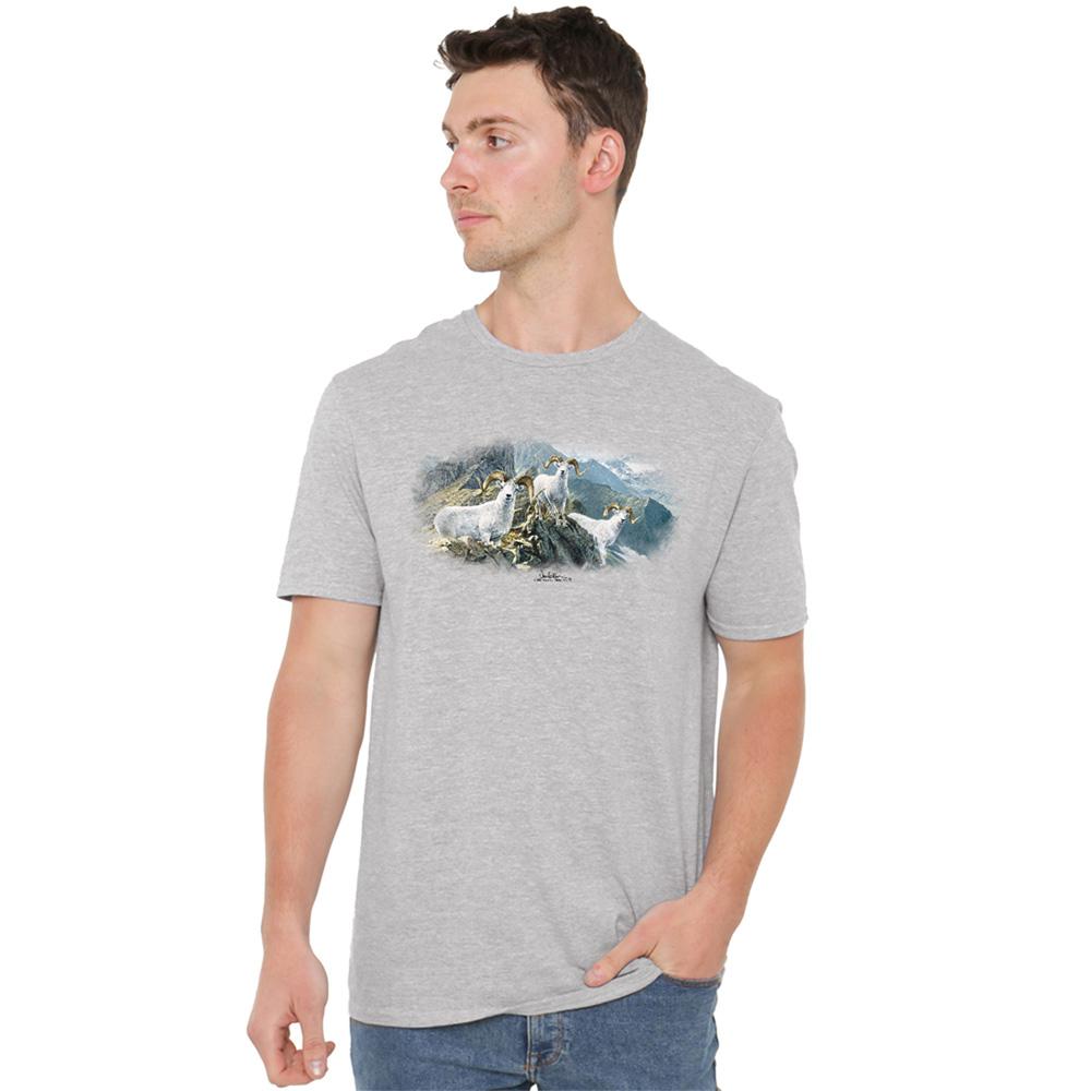 Athletic Heather - Back - Wildlife Unisex Adult High Trails Dall Sheep T-Shirt