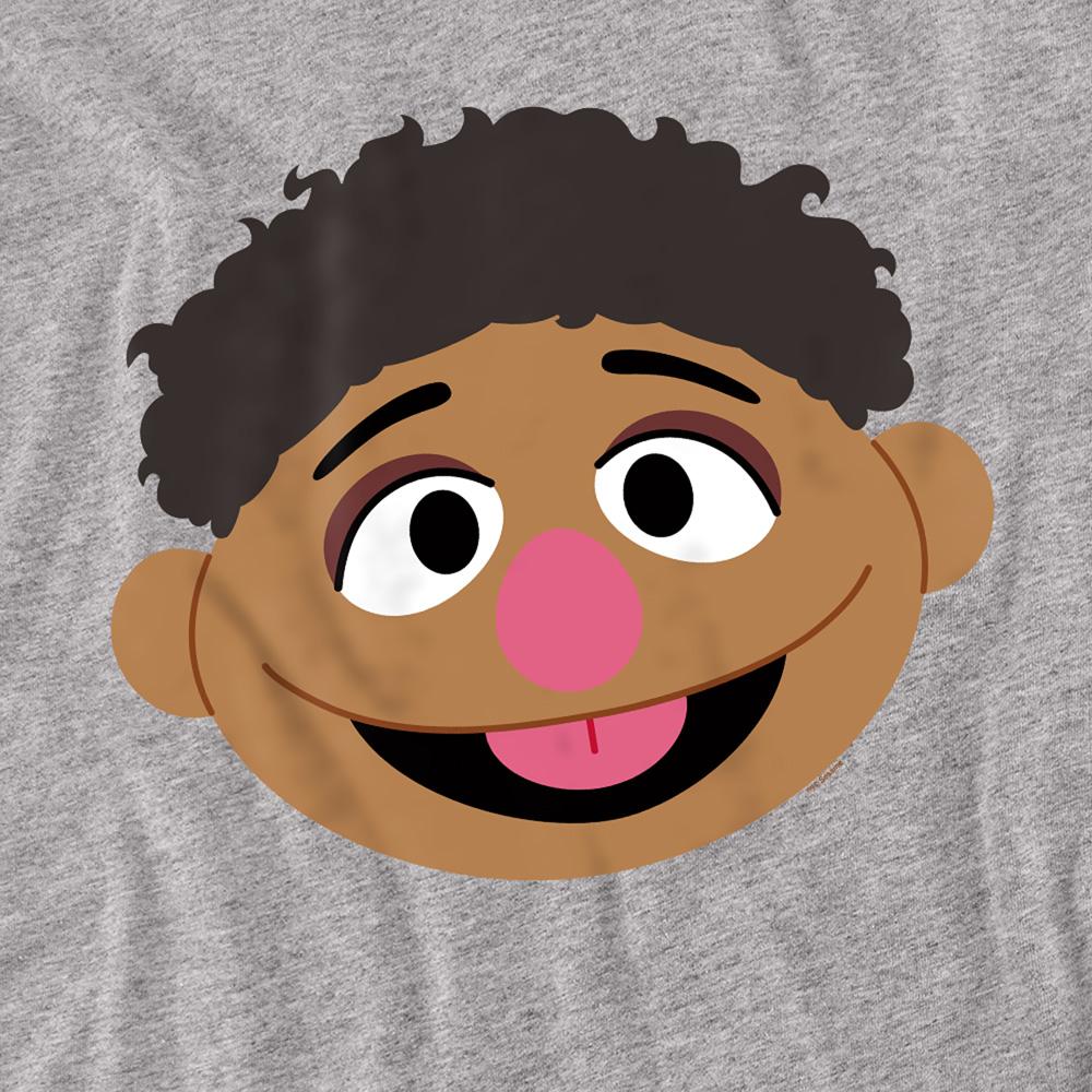 Athletic Heather - Side - Sesame Street Unisex Adult Tamir Face Long-Sleeved T-Shirt